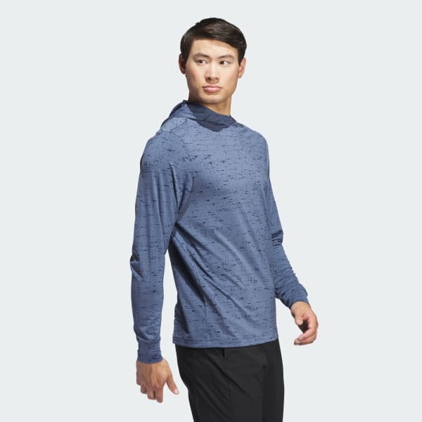 Bleu Sweat-shirt à capuche léger imprimé Core
