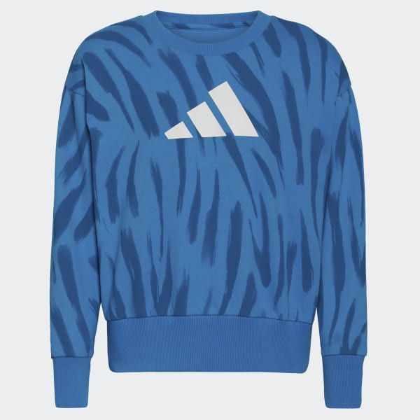 Blue Logo Crew Pullover Sweatshirt