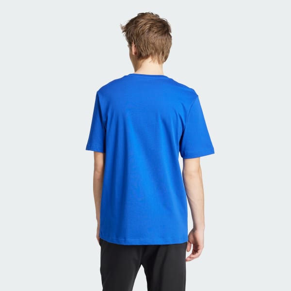 สีน้ำเงิน เสื้อยืดพิมพ์ลายปักสีพาสเทล Lounge