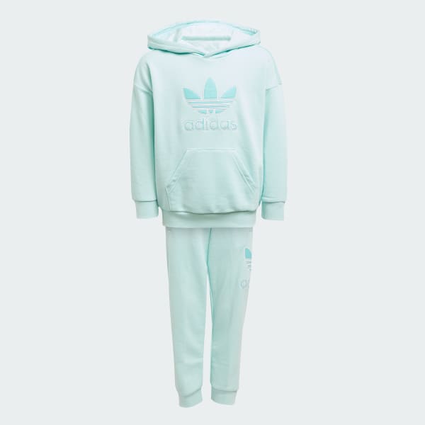 Turquesa Conjunto de Polerón con Capucha Big Logo Kids