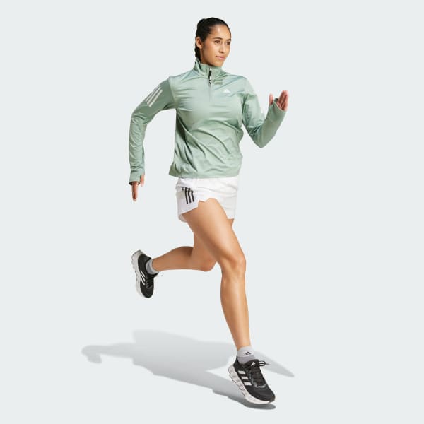 Gronn Own the Run Half-Zip Jakke