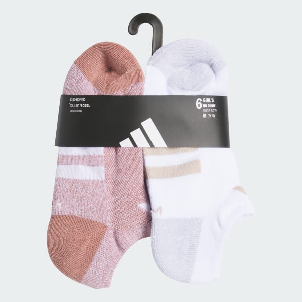 Athletic Cushioned 6-Pack No-Show Socks Kids