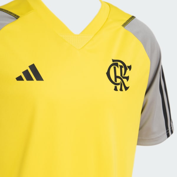 Amarelo Camisa Treino Atleta Infantil Flamengo 24/25