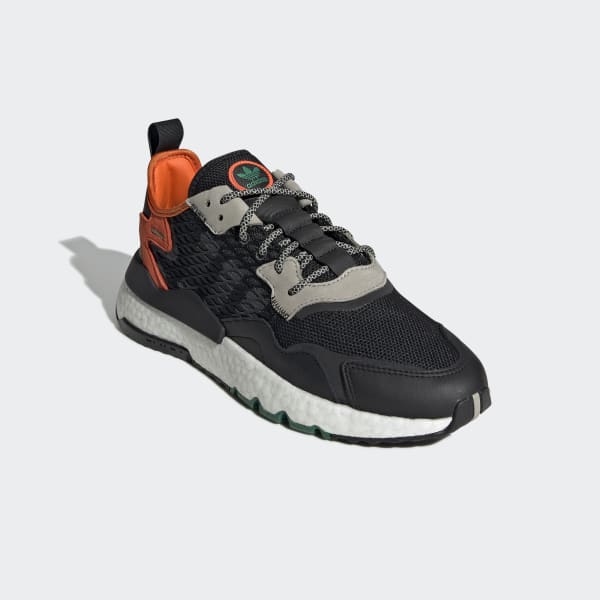 adidas originals nite jogger in black and orange