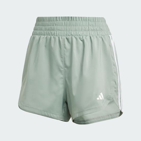 Verde Shorts Pacer Training 3 Tiras Tejidos Tiro Alto