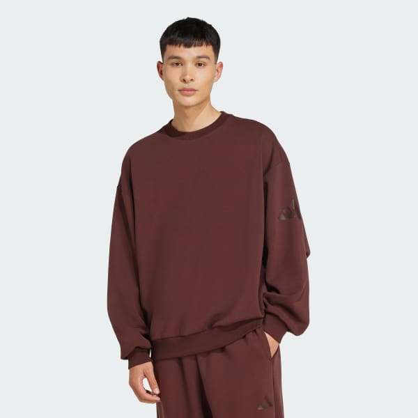 adidas Soft Lux Sweatshirt - Brown | Free Shipping with adiClub
