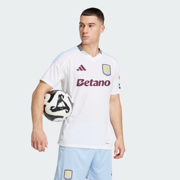 adidas Aston Villa FC 24/25 Away Jersey - White | Free