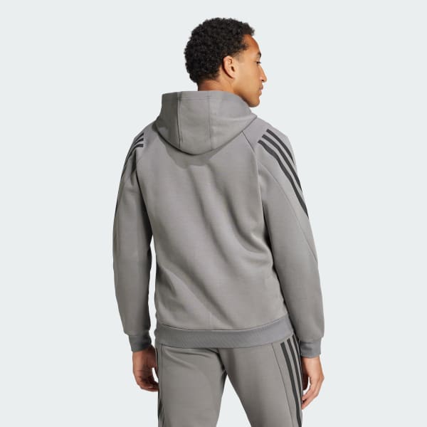 Grigio Felpa con cappuccio Future Icons 3-Stripes Full Zip