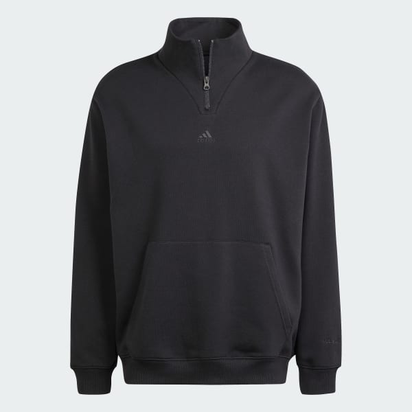 adidas ALL SZN Fleece 1/4-Zip Sweatshirt - Black | Free Shipping