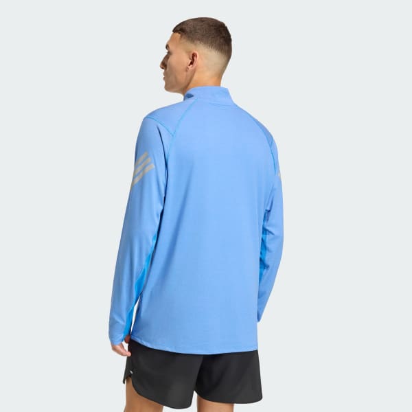 Blue adi365 Iconic 1/2 Zip Top