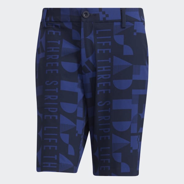 Blue Graphic Shorts IS041