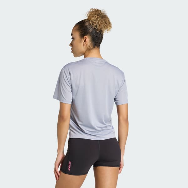 Grey Adi365 Running Essentials Brand Love Tee