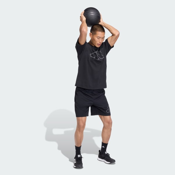 Black WORKOUT ESSENTIALS FEELREADY LOGO T-SHIRT