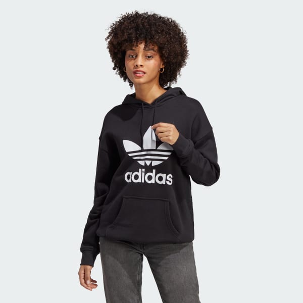 adidas Adicolor Trefoil Hoodie - Black 