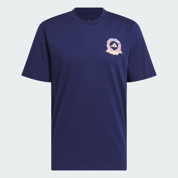 สีน้ำเงิน เสื้อยืดพิมพ์ลาย 90s Nostalgia City