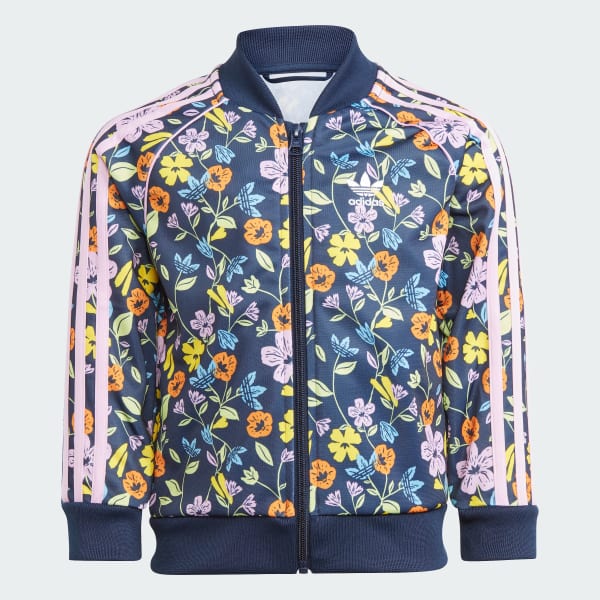 adidas Floral SST Track Suit - Blue | Free Shipping with adiClub ...