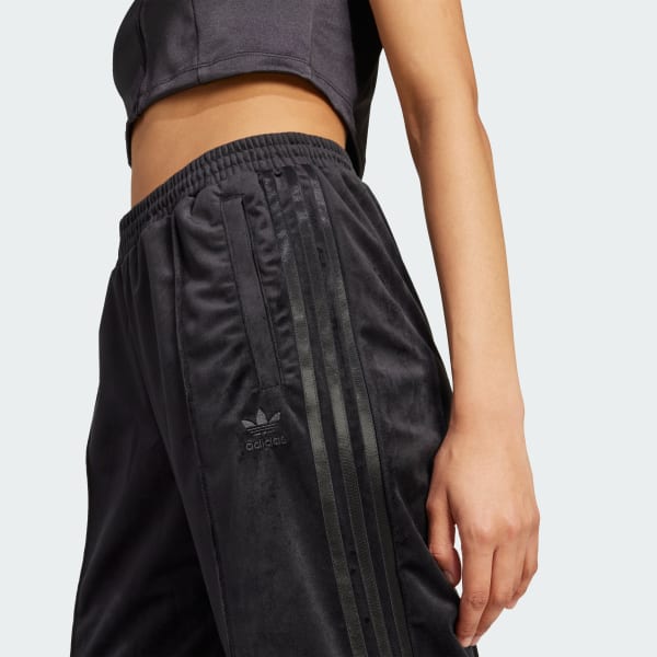 00s y2k adidas ベロア トラックパンツ ブラック 中古・古着通販】adidas (アディダス) 00sトラックパンツ