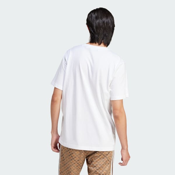 Branco Camiseta Estampada Monograma Classic