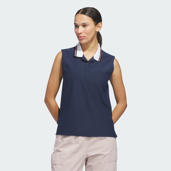 Bleu Polo sans manches Twistknit Beyond The Course