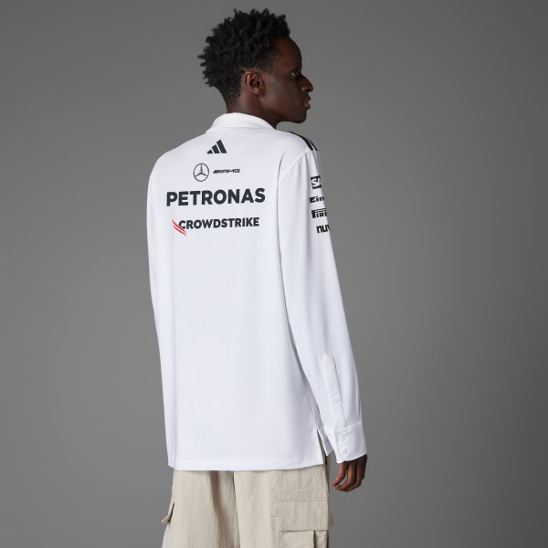 bílá POLOKOŠILE MERCEDES - AMG PETRONAS FORMULA ONE TEAM LONG SLEEVE