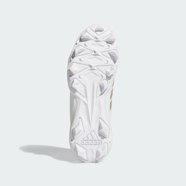 Blanco Tacos de Fútbol Americano Adizero Impact.2 de Caucho Moldeado para Niños