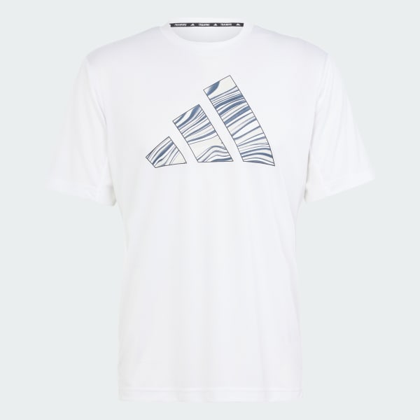 White HIIT Graphic Slogan Training Tee
