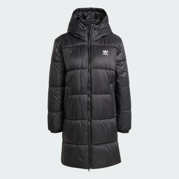 Black Adicolor Long Puffer Jacket