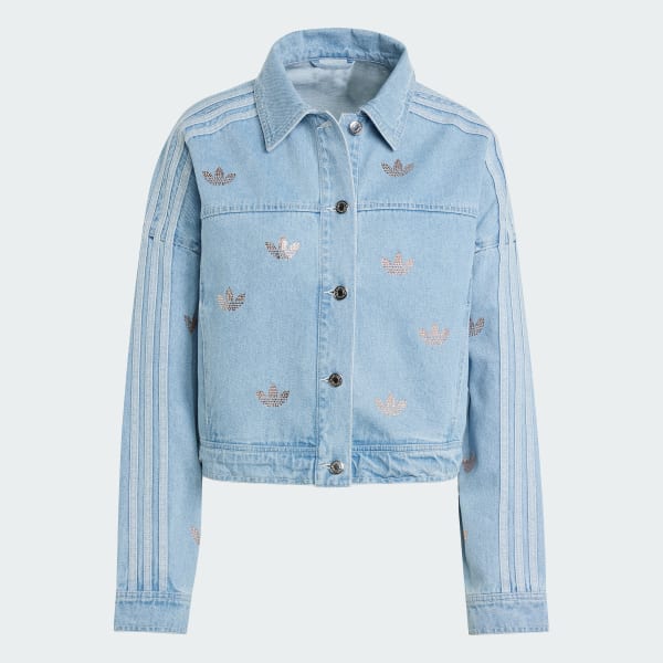 adidas Denim Rhinestone Jacket Blue adidas Thailand