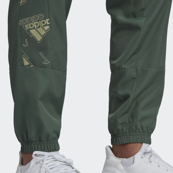 Zielony Woven Allover Print Track Suit UV642