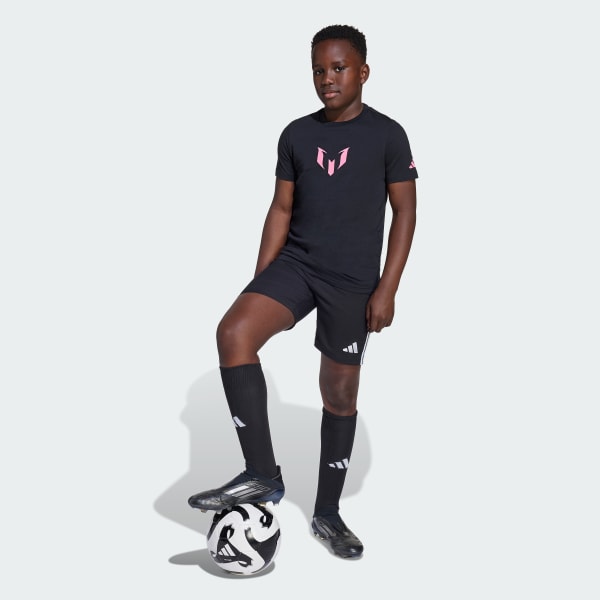 Sort Messi navn og nummer Grafik Tee Kids