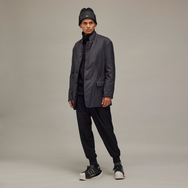 Y-3 WOOL FLANNEL CUFFED PANTS