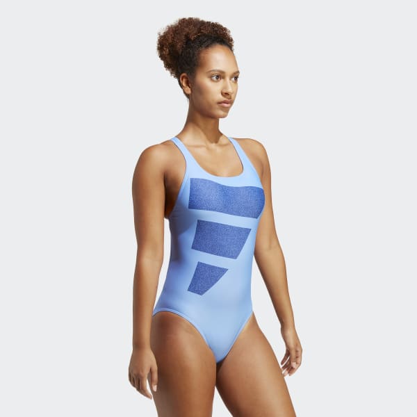 Blue Big Bars Graphic Swimsuit