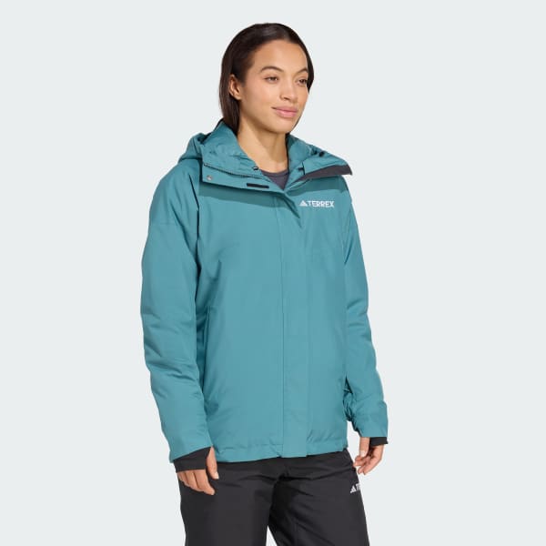 Green Terrex Multi 2L Rain.Rdy Insulated Jacket