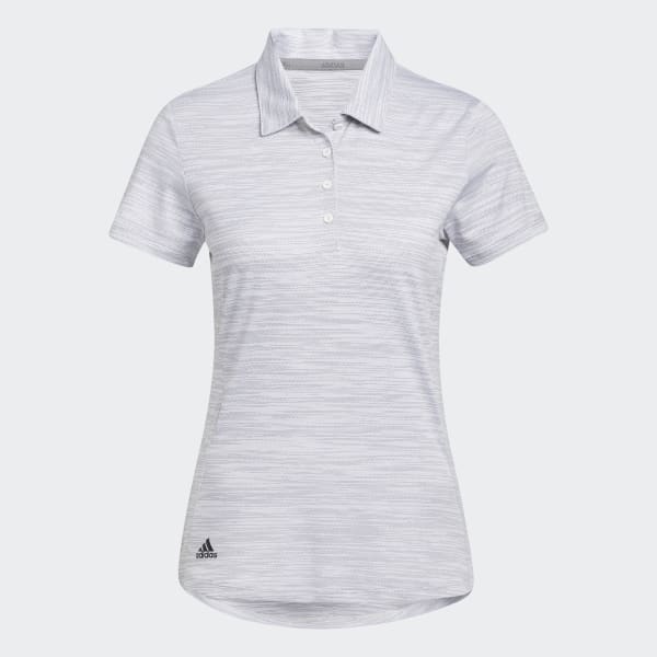 White Space-Dyed Short Sleeve Polo Shirt