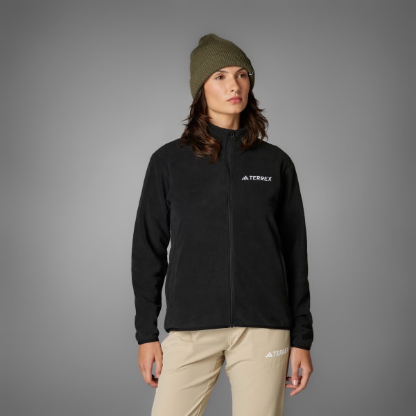 Siyah Multi Essentials Full-Zip Fleece Fermuarlı Üst