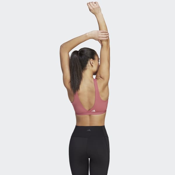 adidas Yoga Essentials Light-Support Bra - Pink