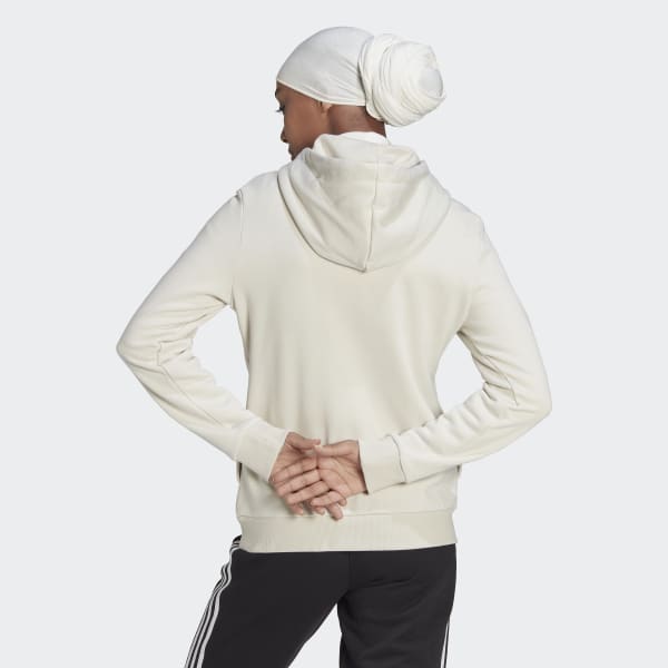 bézová Mikina s kapucňou LOUNGEWEAR Essentials Logo Fleece