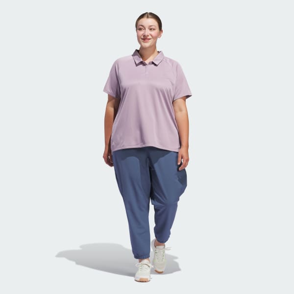 adidas 3-Stripes Polo Shirt (Plus Size) - Purple