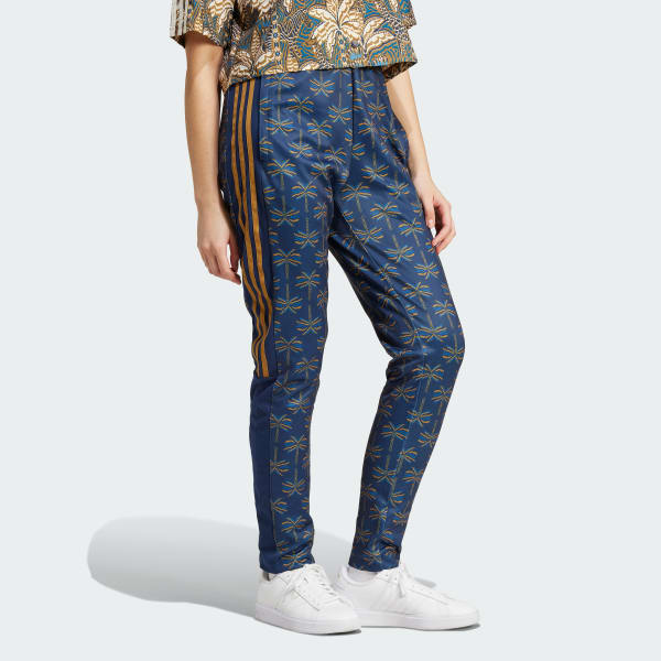 Adidas women's floral tracksuit pants black online