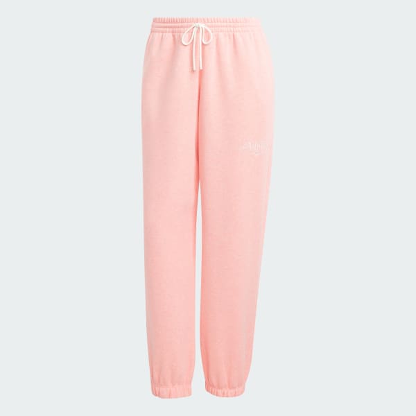 Rosado Pantalón Deportivo Fleece Estampado