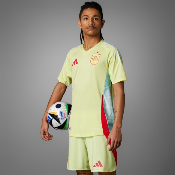 adidas Spain 2024 Away Authentic Jersey Yellow Free Delivery