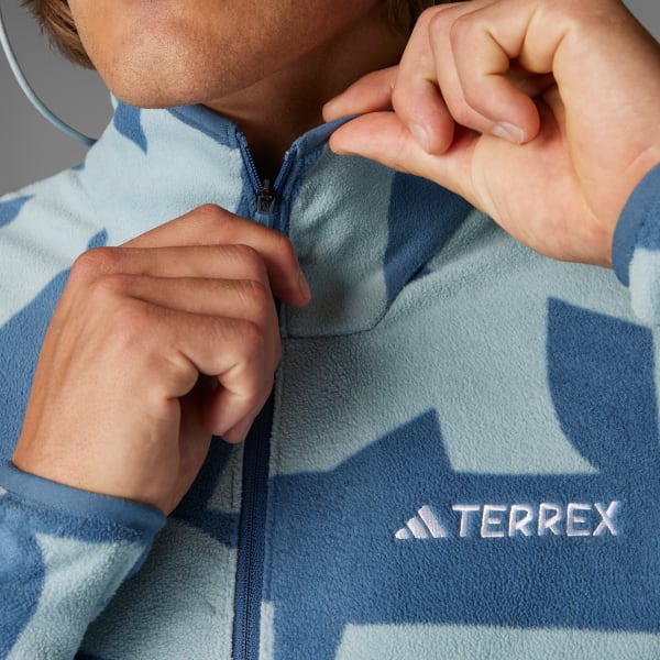 Gris Veste molleton entièrement zippée imprimée Terrex Multi