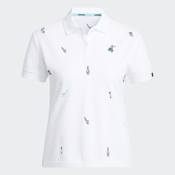 White AEROREADY Play Green Graphic Polo Shirt YY439