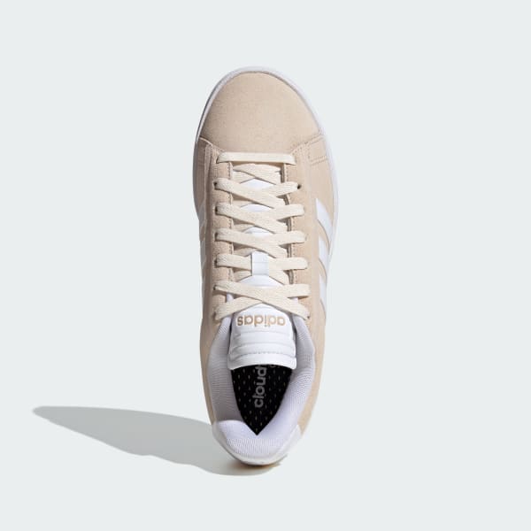 Adidas cloudfoam white trainers on sale