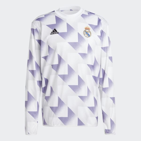White Real Madrid Pre-Match Warm Top TX625
