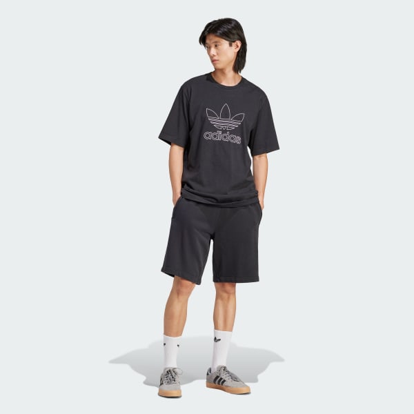 Zwart Adicolor Outline Trefoil T-shirt