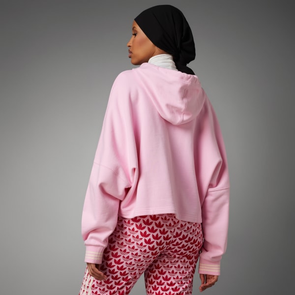 Pink 아디컬러 70s 크롭 후디