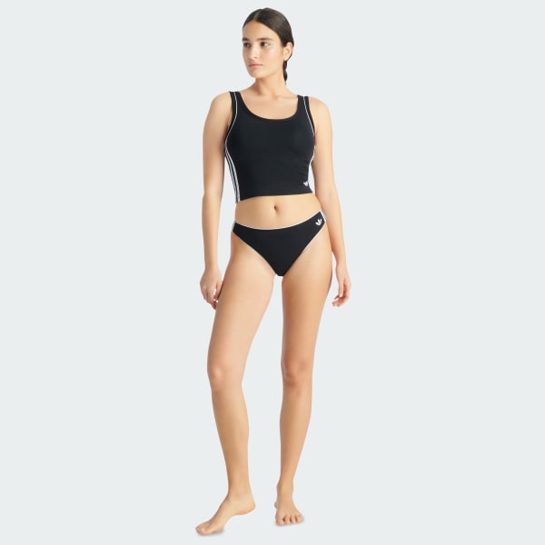 noir Crop top coton Adicolor Comfort Flex