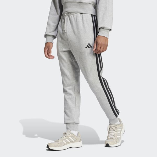 Y-3★フレンチテリー スウェットパンツ ストライプ ブラック adidas スウェットパンツ ジャージ スリーストライプス ルーズ