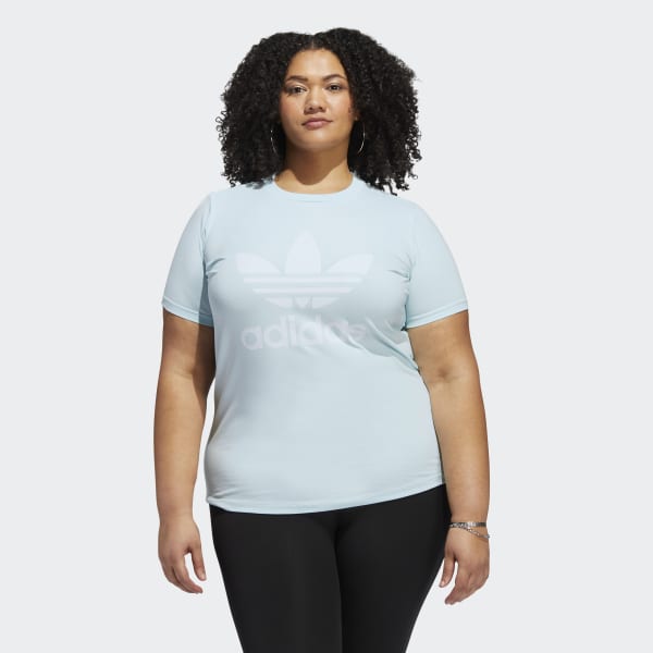 Azul T-shirt Trefoil Adicolor Classics (Plus Size)
